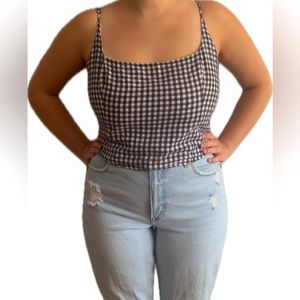 Abercrombie & Fitch Gingham smocked back tank